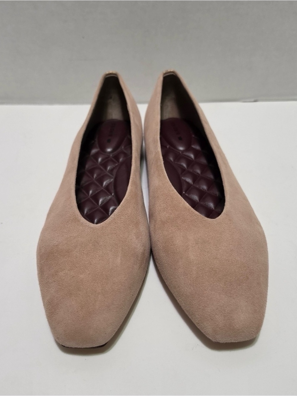 BIRDIES Blush Suede Ballet Flats - Picture 4 of 10